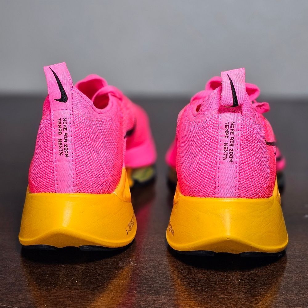 Nike Air Zoom Tempo Next% Flyknit Running Shoes Men's 8 Hyper Pink CI9923-600 - Picture 8 of 16